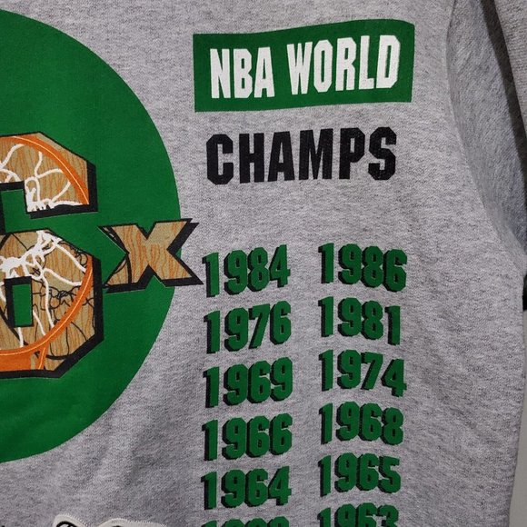 NOS Vintage 90s Adult Sz L Long Gone Series Boston Celtics Champ Sweatshirt RARE - Picture 5 of 15